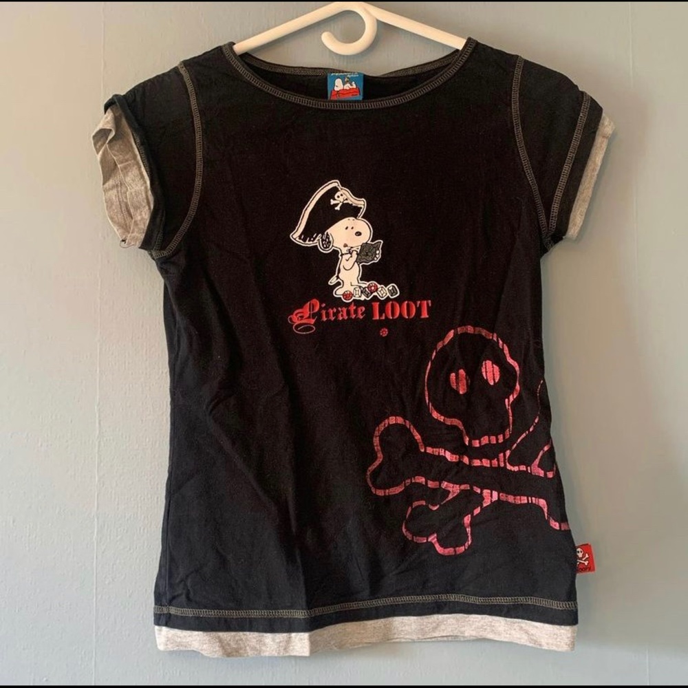 Peanuts Black Pirate Loot Tee - Short Sleeve